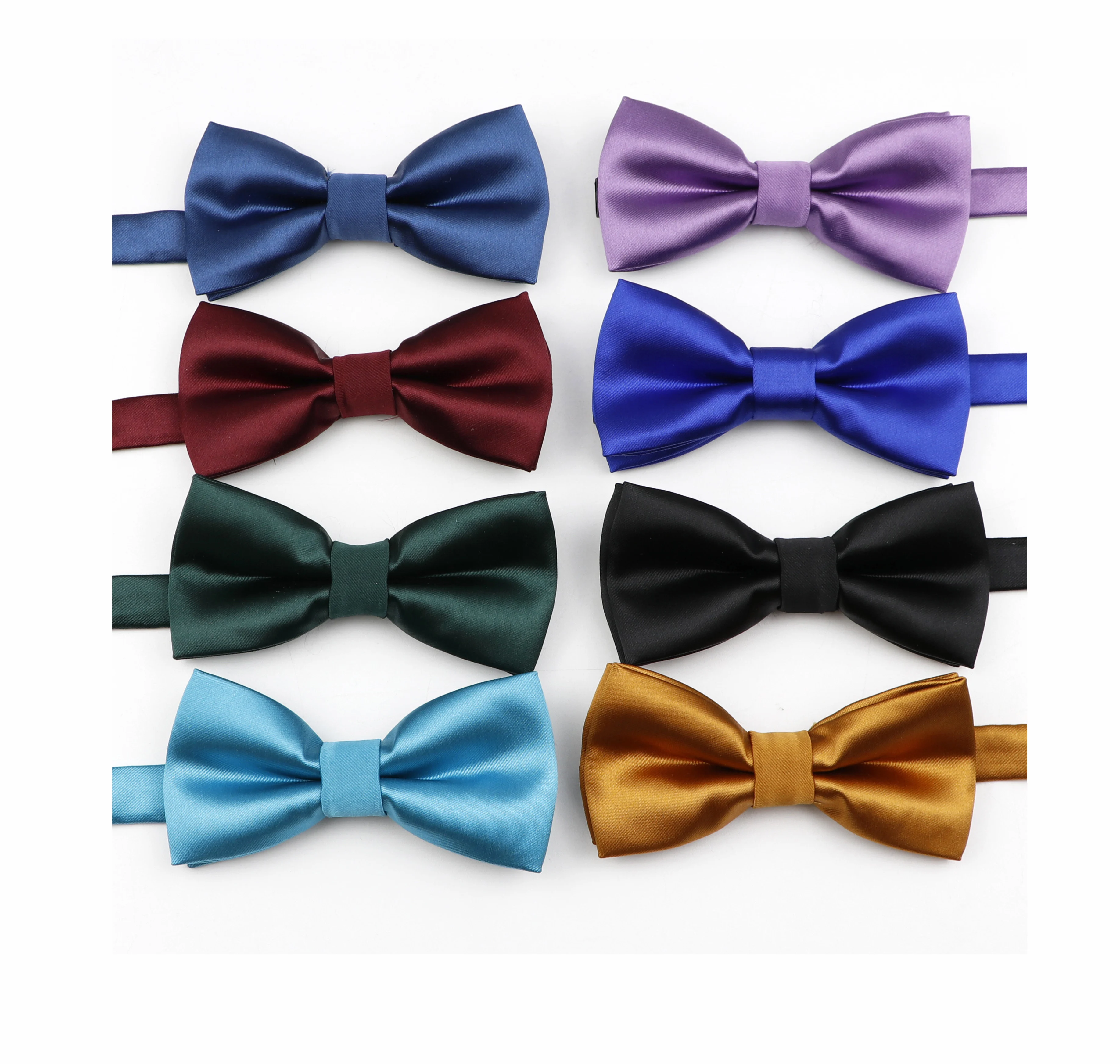 Children Polyester Bowtie Fashion New Solid Color Butterfly Bowknot High Quality Wedding Party Business Adjustable Kids Pet Bow