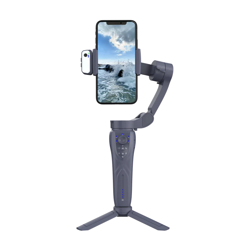 F12 3-Axis Stabilization Auto Face Tracking Mobile Phone Gimbal Stabilizer with AI Fill Light for Beautiful Photo