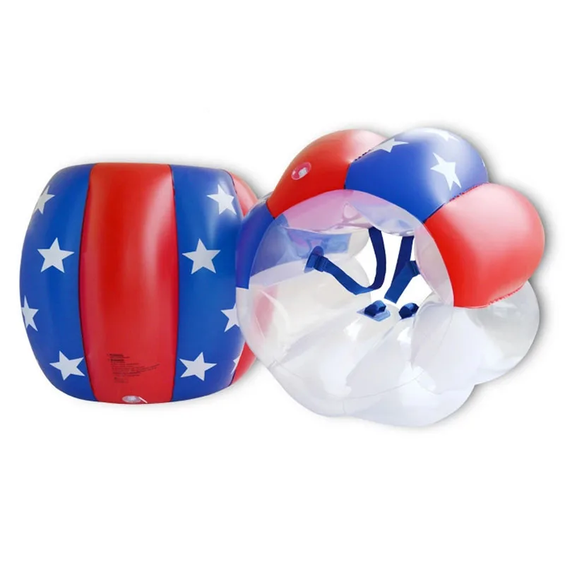 Adult TPU / PVC Inflatable Football Soccer Ball Colored Dots Zorb body bumper collision ball