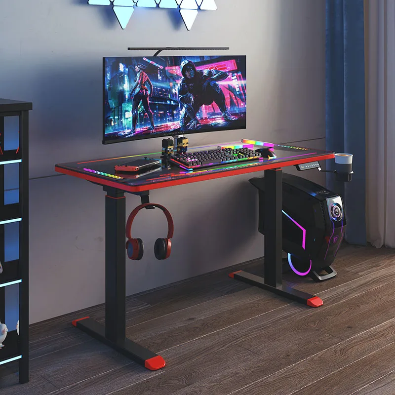 Эргономичный вертикальный стол с RGB-подсветкой, для дома, офиса, компьютера, Electr, для офиса, игровой стол с регулируемой высотой