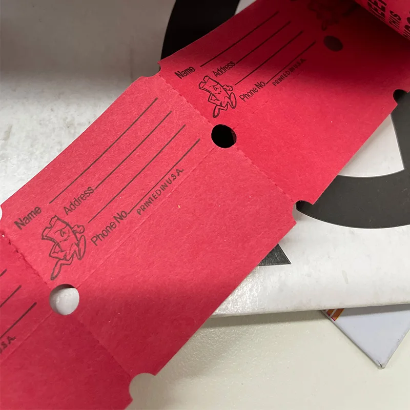 Red, Blue,Green,Yellow  2000 pcs Drawing Jumbo Double Cheap prices Raffle Ticket Roll