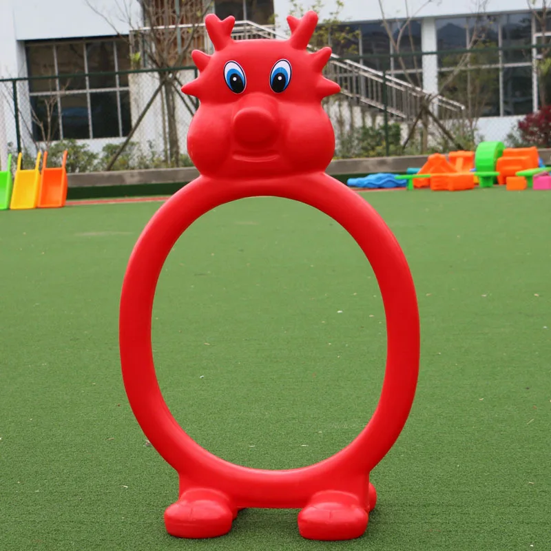 Kids outdoor indoor playground tunnel plastic game hurdles hippo drilling caves toys 4pcs/set