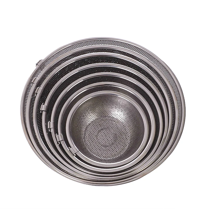 Cost-effective Stainless Steel Fine Mesh Luxury Stainless Strainer Colander Machine Spinning Colander For Kitchen Strainer