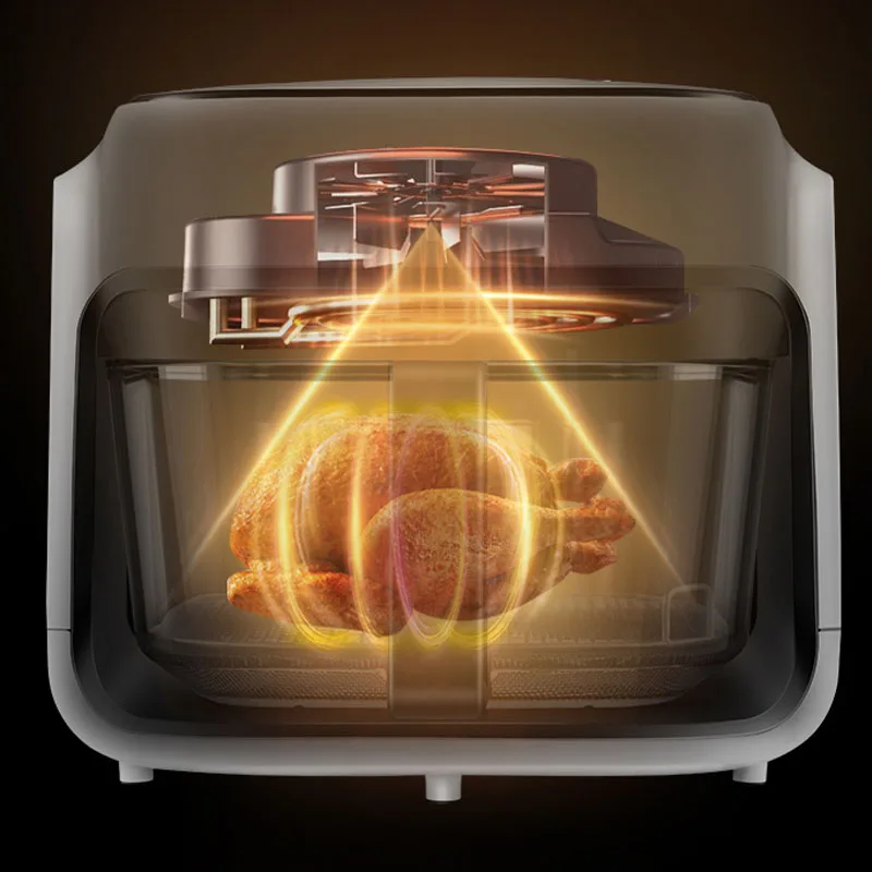 Intelligent Commercial Restaurant China Grill Glass oven Big Round Plastic Smart  Air Fryer cheap price observation window