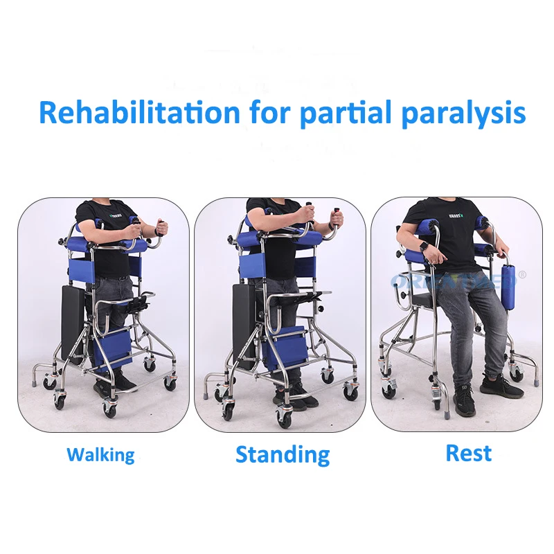 Walking Aid for Disabled Stroke Patients Rehabilitation Products with Seat Picture High Quality Hemiplegia Walking Aid