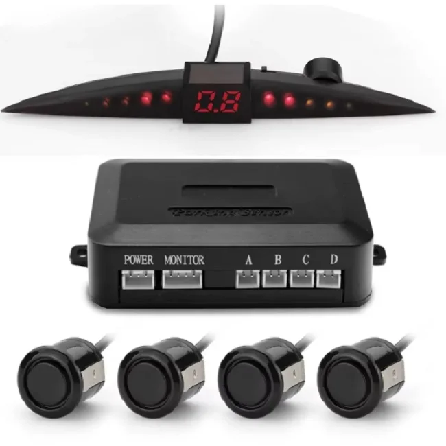 Waterproof Car Parking Sensors Reverse Backup Radar Kit with LED Display Monitor car parking system