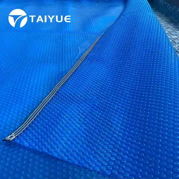 Customized Blue Bubble Solar Pool Cover Blanket 200/400/500/600/700 μm Heat Preservation Evaporation Reduction