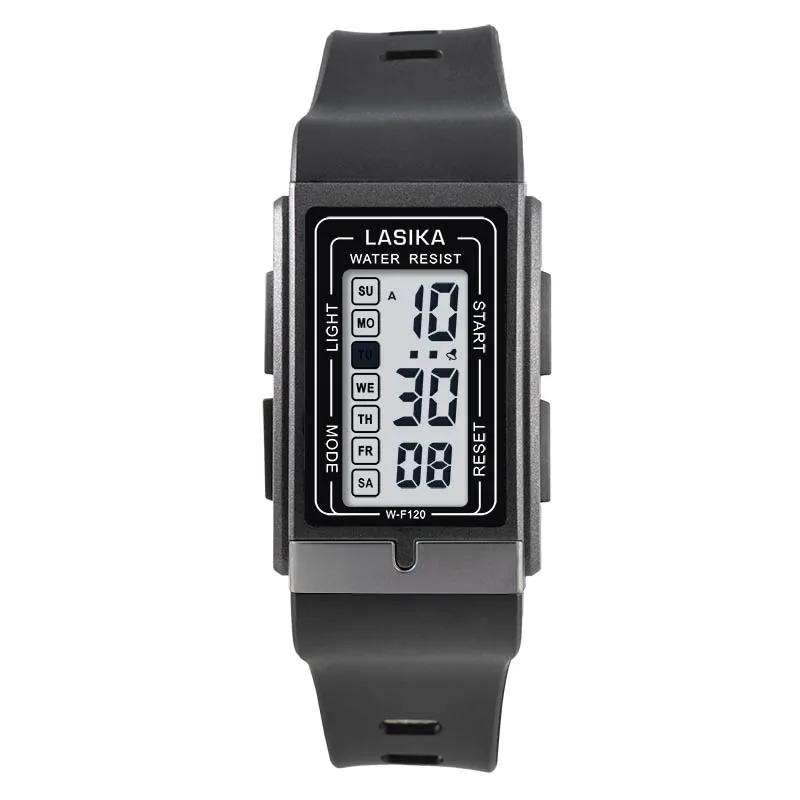 LASIKA W-F120 Wholesale Digital Watches Custom Logo LCD Watch Bracelet