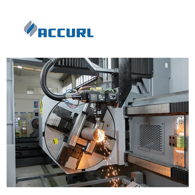 ACCURL Economical Tubeline Metal Laser Cutting Machine for metal cut Stainless steel, carbon steel