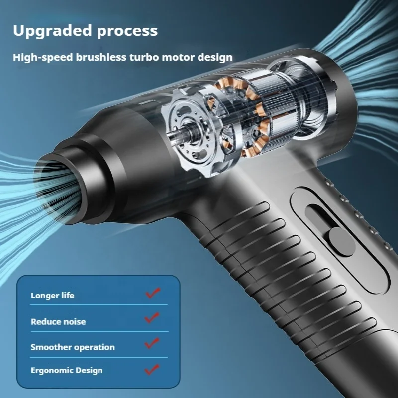 Handheld Compressed Electric Air Duster Cordless Air Blower Mini Turbo Jet Fan For Cleaning