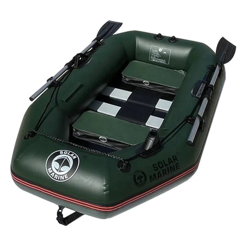 2 Person 200cm Inflatable Boat 0.7mm PVC High Quality Rowing Kayak Dinghy Hovercraft Ship Board Floor Professional with Oar Pump