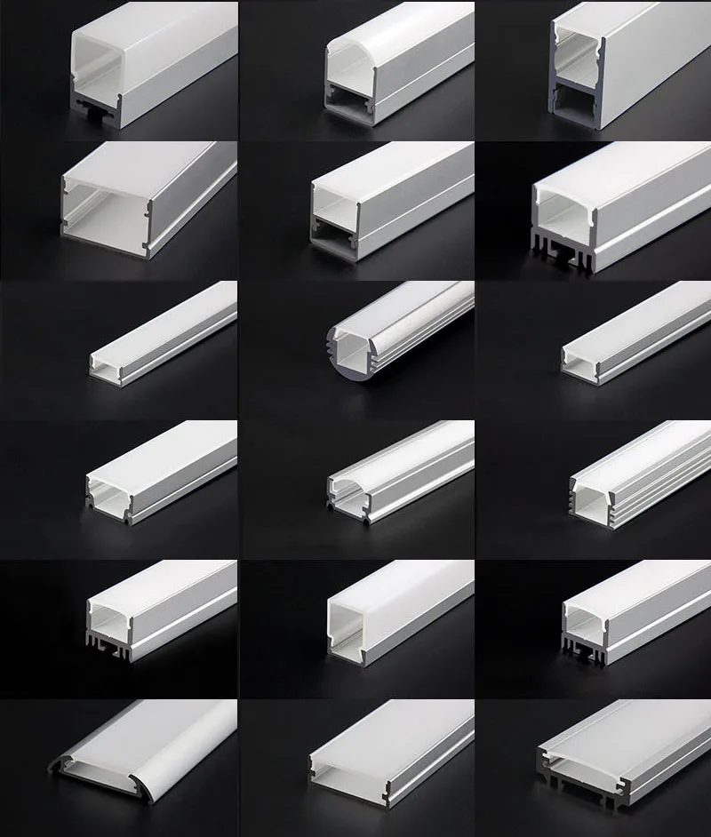 RTS LED aluminum alloy white Black color 1m 2m 3m LED profile aluminum led strip light