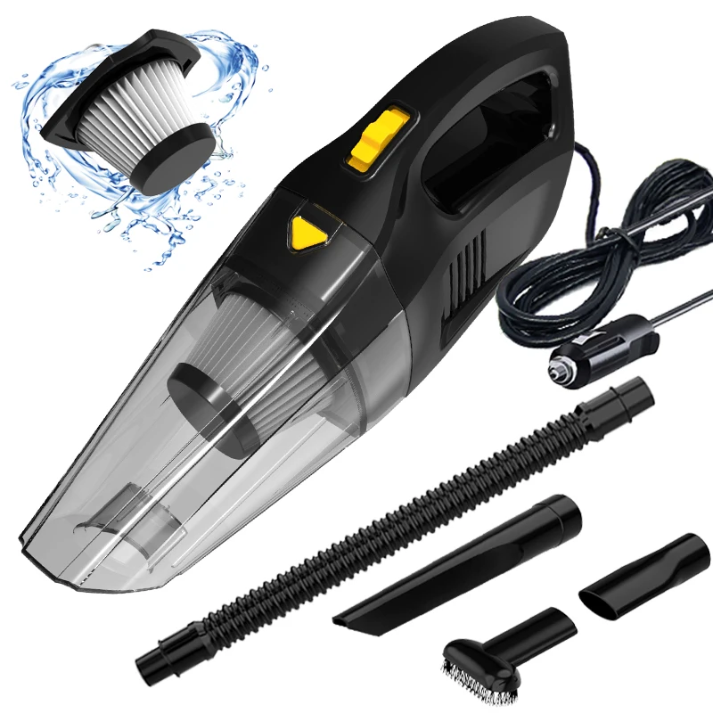 Handheld Car Vacuum Cleaner 12v Portable 3M Cable Cleaner Power 7000Pa for Car Cleaning