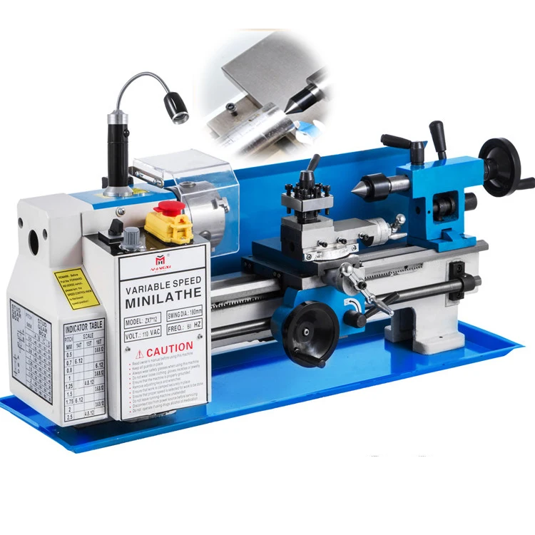 Metal Mini Lathe 7X12 Common accessories - Euro plug 220V Metal Working Lathe
