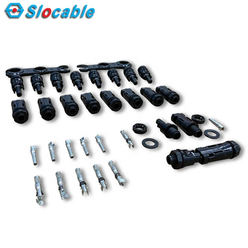 Slocable Высокое качество 1500V 40A медный оловянный герметичный панельный соединитель для