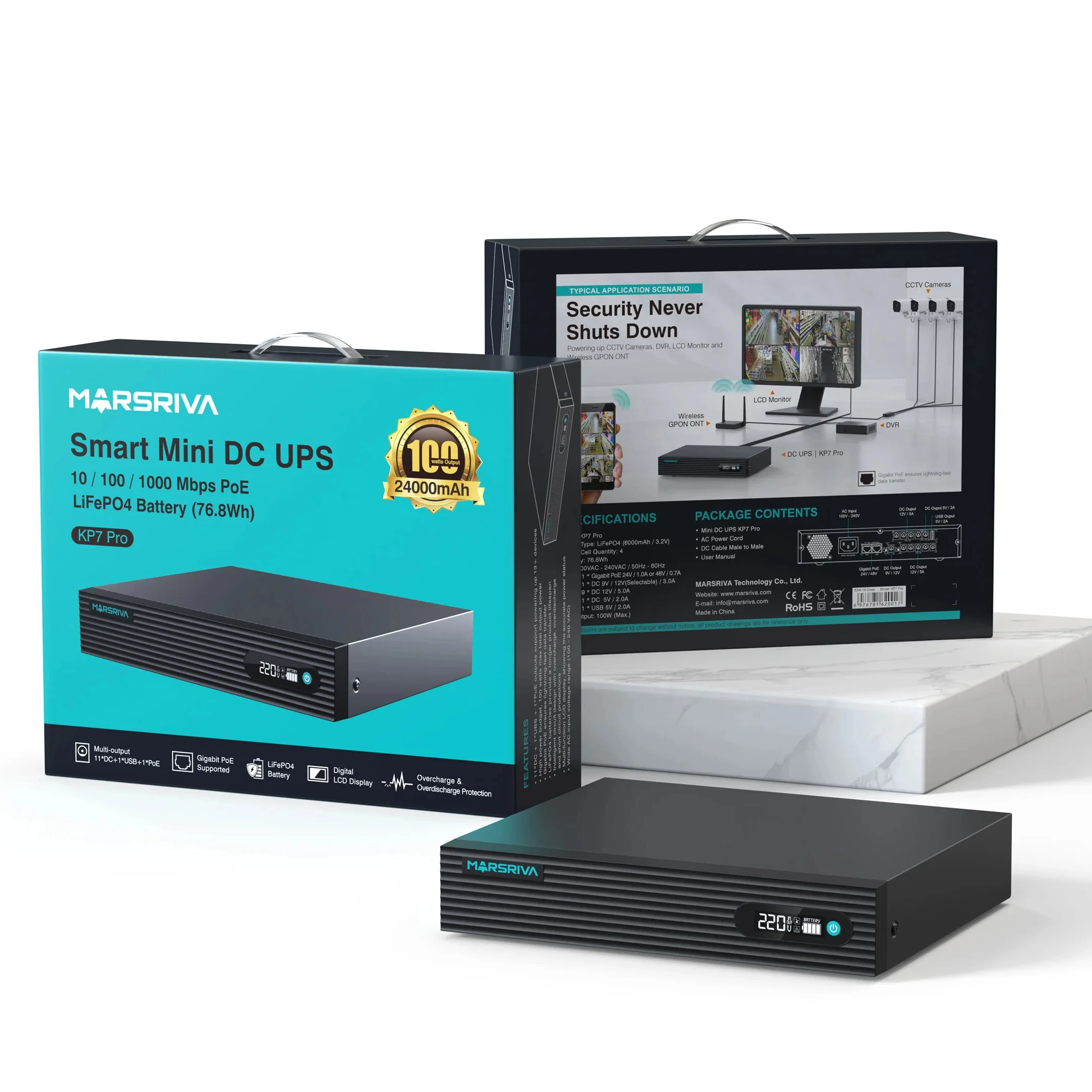 Поставщик MARSRIVA источник бесперебойного питания 24000 мА · ч 9 В 12 15 24 с PoE Mini DC UPS kp7 для Wi-Fi маршрутизатора камеры видеонаблюдения
