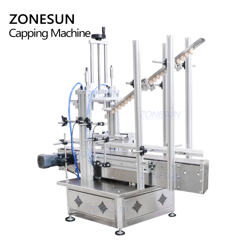 ZONESUN ZS-XG1870D1 настольная пневматическая автоматическая машина для обжима бутылок