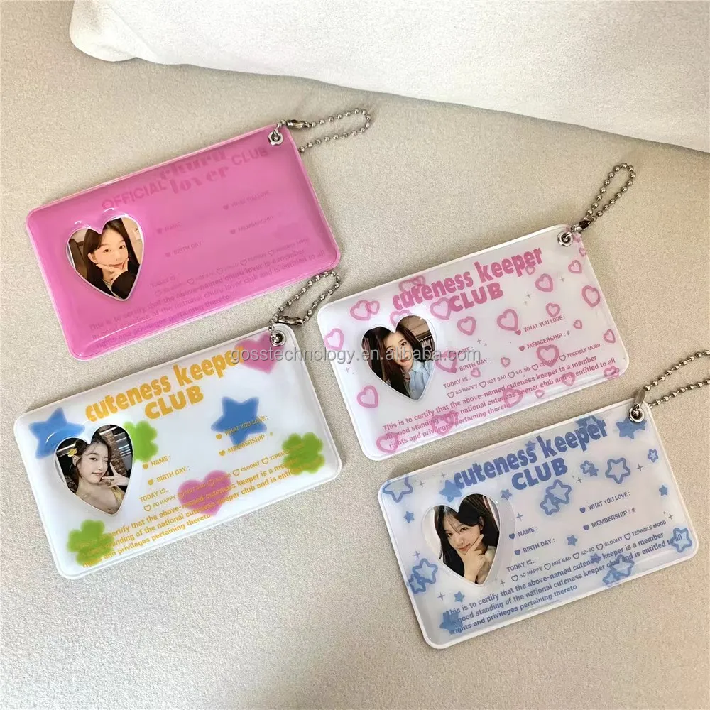 new custom design your own design cute korean style pvc card Sheet Cover Kpop Idol Photo pendant for kpop gift