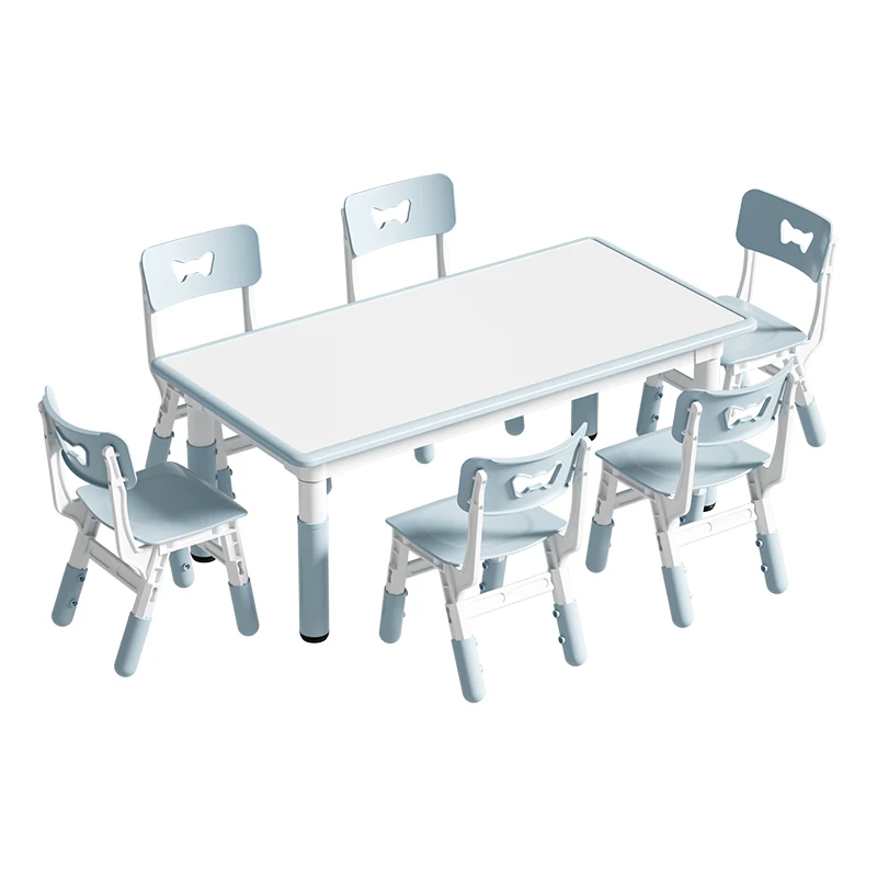 Feiqi adjustable children activity learning study play table and chair set kids multifunctional plastic reading desk