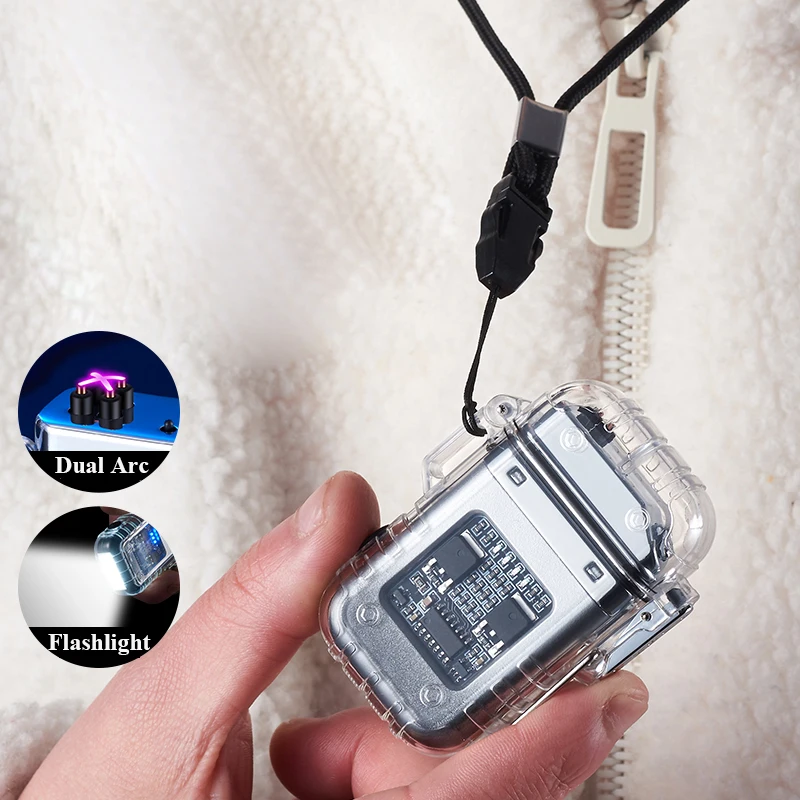 2024 Electric Charged Usb Lighter Cigarette Suppliers Wholesale Rechargeable USB Lighter with Flashlight