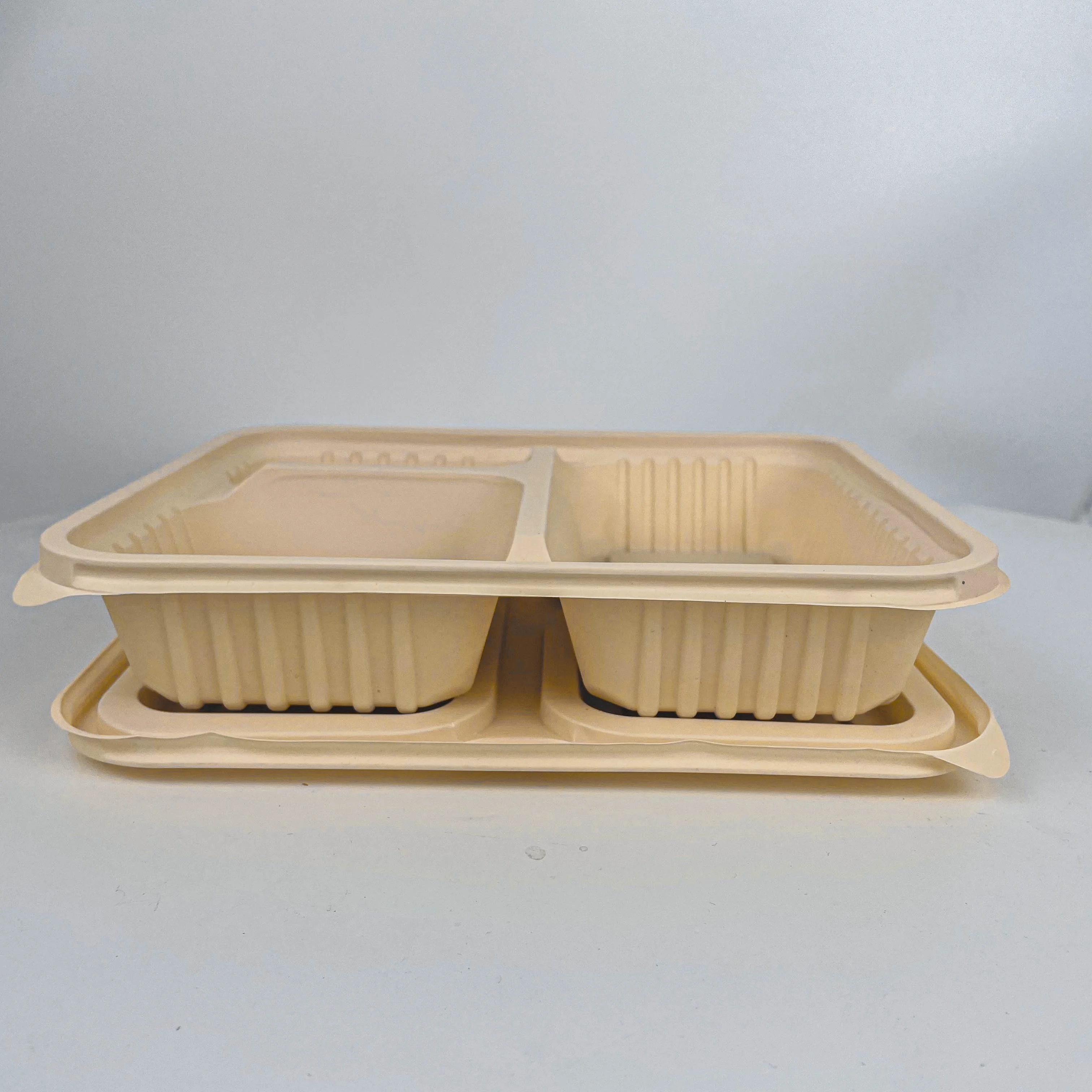 Fine Package Biodegradable 3 Compartments Food Grade Bagasses Food Packing Boxes Disposable Lunch Container box