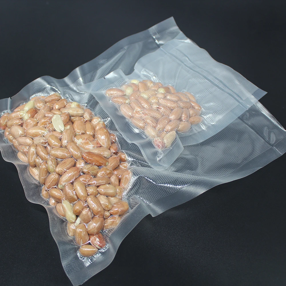 Best competitive price embossed vacuum sealer bags for Meat/fish/rice/Yellow pea/green pea/nuts/snack/fruits/vegetables
