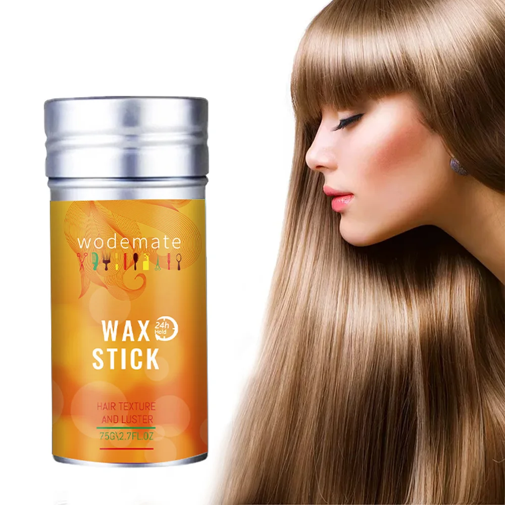OEM 75g Strong Hold Hair Wax Stick Hair Styling Gel Smoothing Long Lasting Anti Frizz Slick Stick Edge Control Hair Styling