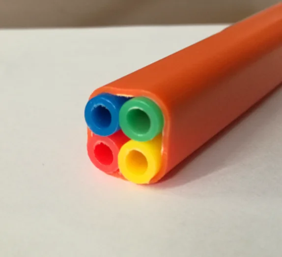 Бесплатные образцы, 4 способа, 7/4 мм, малофрикционная полиэтиленовая микротрубка для волоконно-оптического кабеля, проект воздуходувки в телекоммуникации