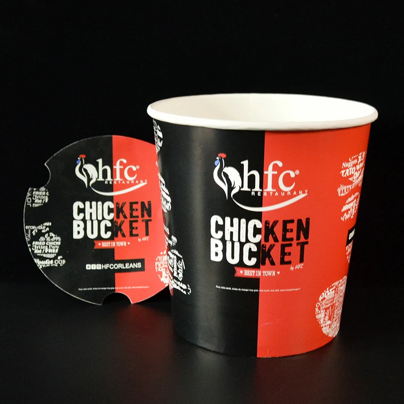 High Quality Custom Made Cardboard Disposable Round Chicken Nugget Box