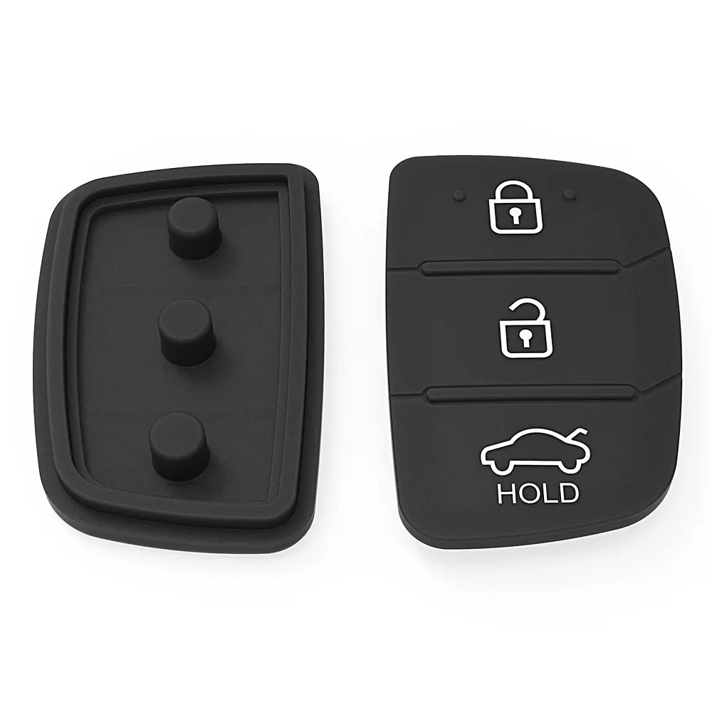 Car Key Silicone Button Pads Remote Key Case Rubber Button Pad Suitable for Kia K2 K5 Hyundai ix35 Mistra Santa Fe Elantra