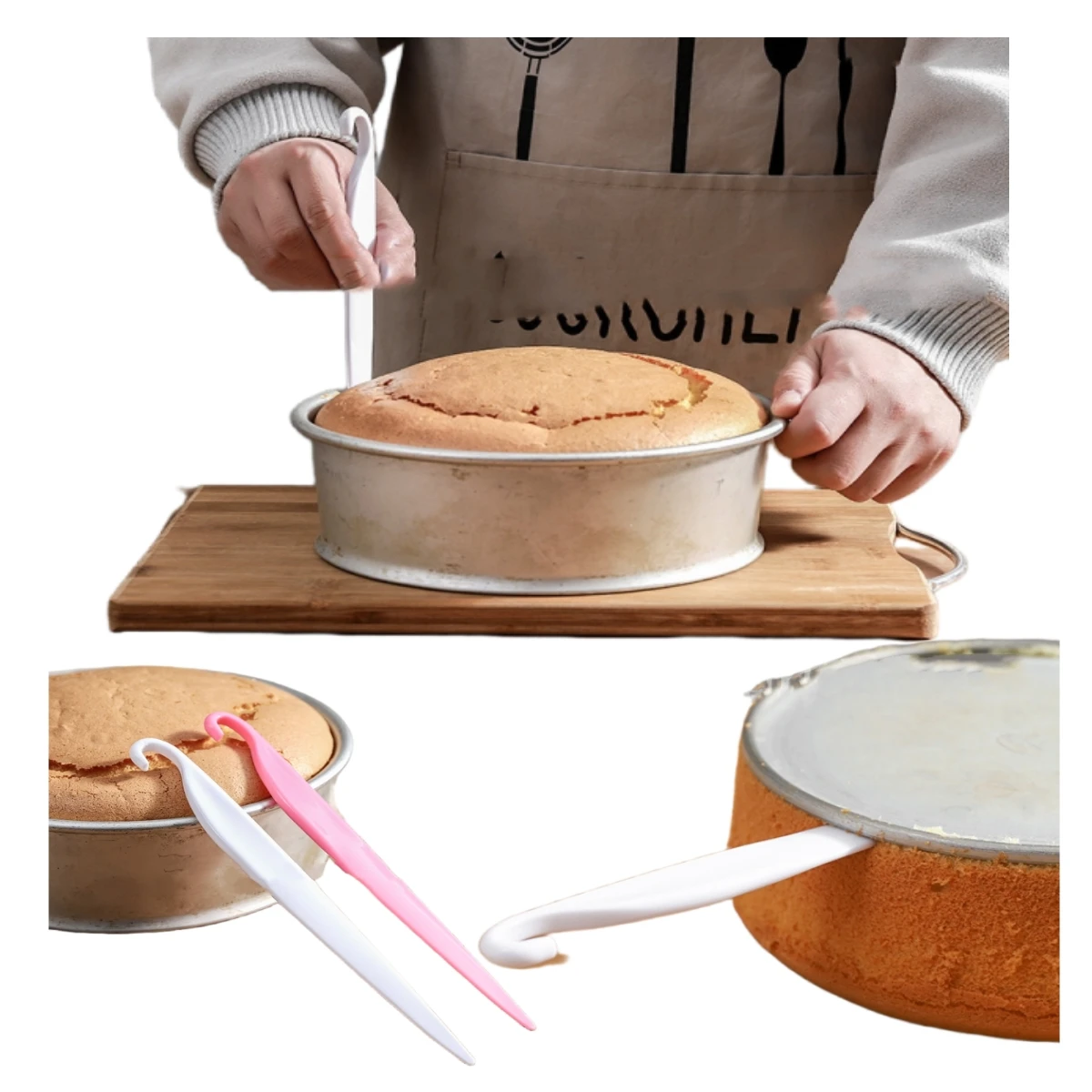 Cake Separate Scraper Plastic Kitchen DIY Baking Tools Cream Spatula Cake Scraper