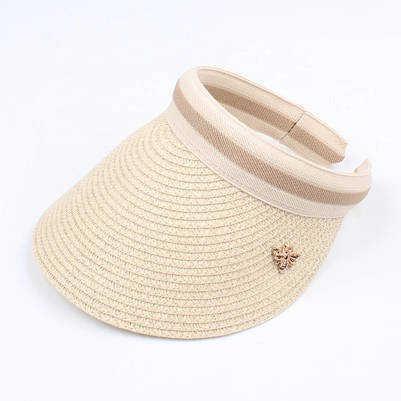 Лидер продаж, Высококачественная Складная летняя соломенная шляпа из 100% бумаги с козырьком