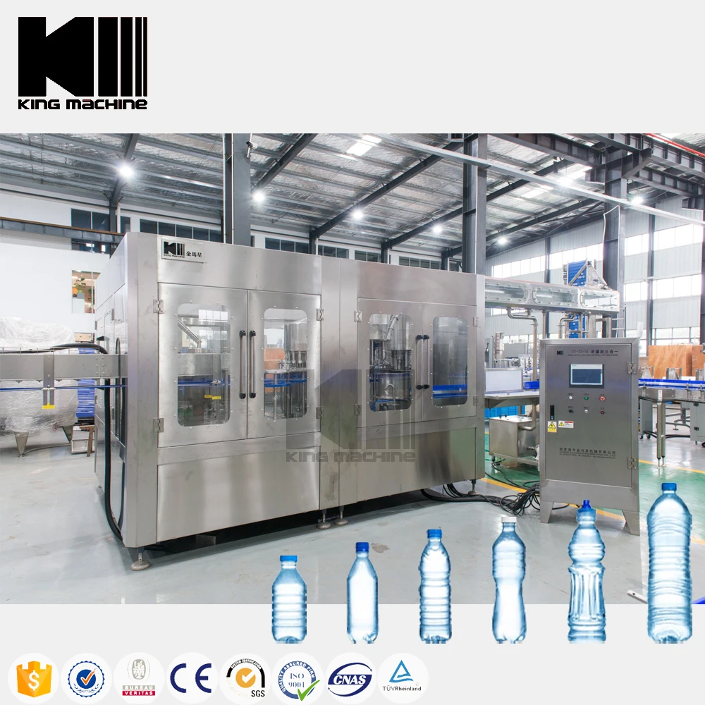 King Machine New Tech Wholesale Automatic Water Bottle Filling Machine for Spring Water Full Bottling Line