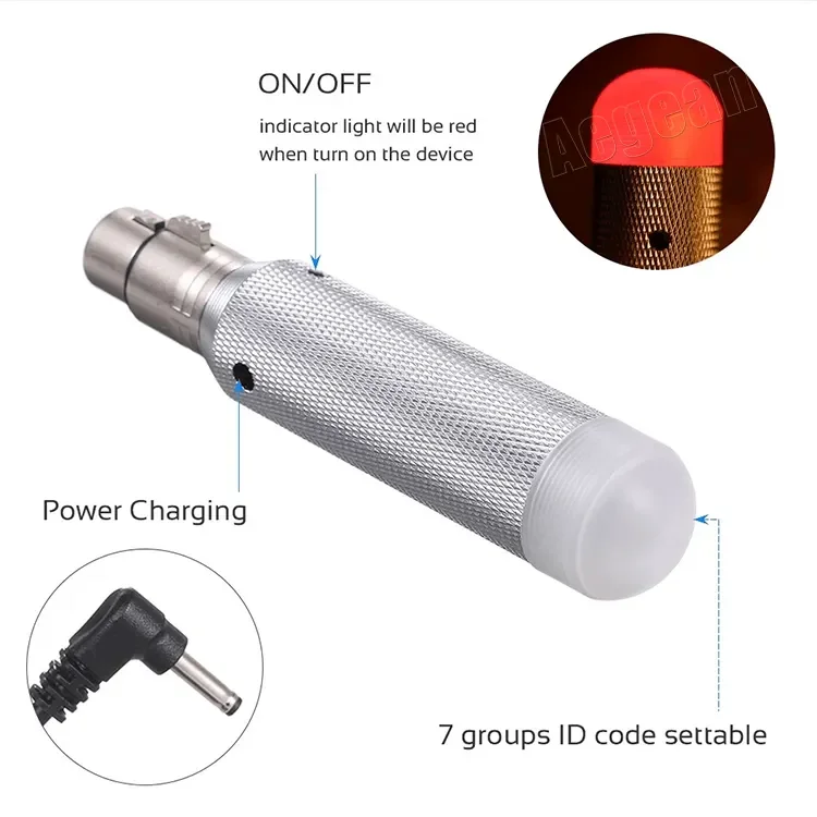 New Arrival Dmx Connector Wireless Transmitter Battery Receiver For Stage Lighting