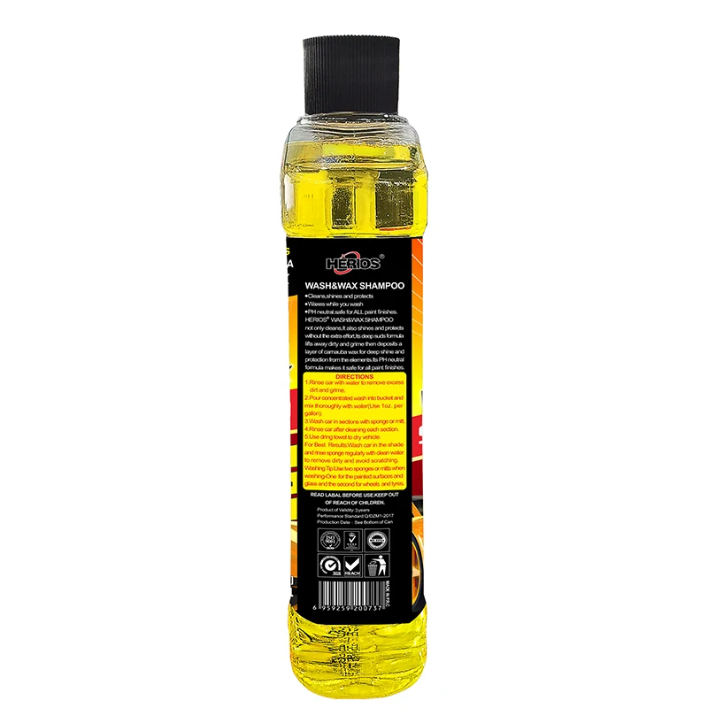 HERIOS Super Concentrated High Performance Car Washing Shampoo Auto Wax Washing Shampoo 450ml