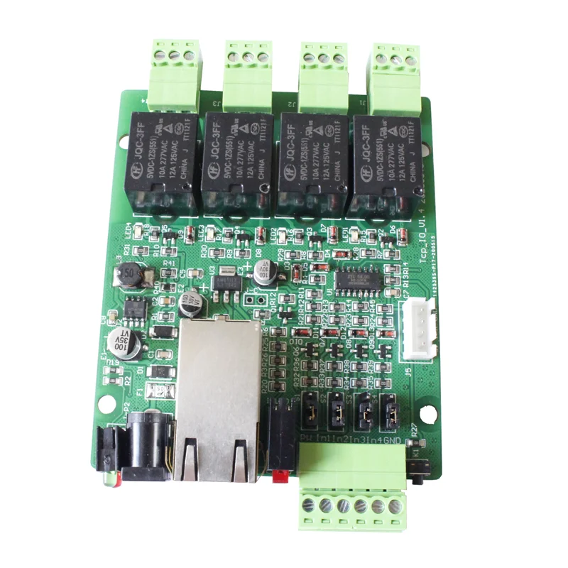 Ethernet Network Interface TCP/IP Control 4-way switch Board Relay Board