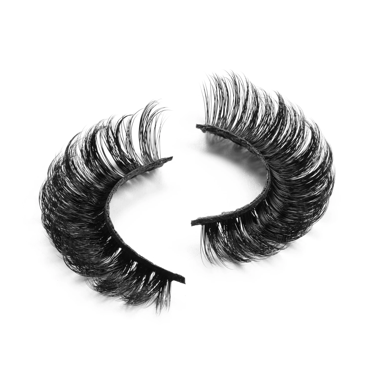 20mm Faux Mink Cruelty Free Vegan Russian Lashes DD Curl Wink Winged Eyelash Extensions Extra Curly C D Curl Lash Strip