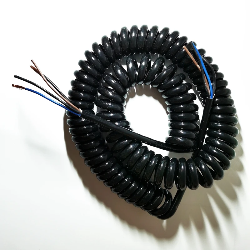 Coil Ethernet cable mechanical equipment spring wire PU 8 core 1.5 square cable Spiral