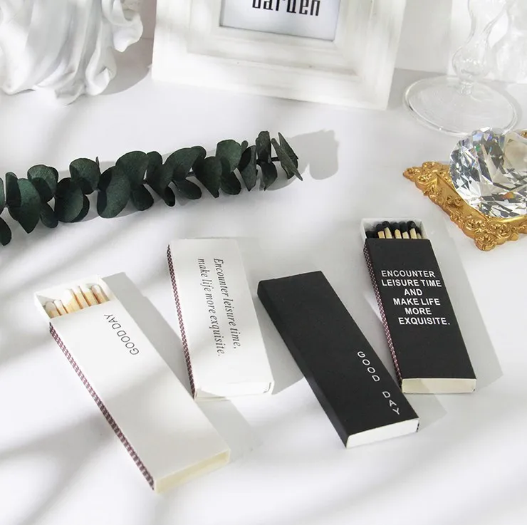 wholesale personalised colorful wooden stick safety long black matches bulk