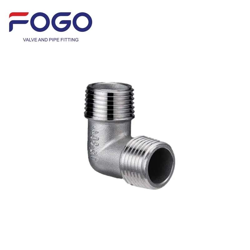 304 stainless steel external wire elbow 90 degree Angle double external thread external teeth water pipe fittings