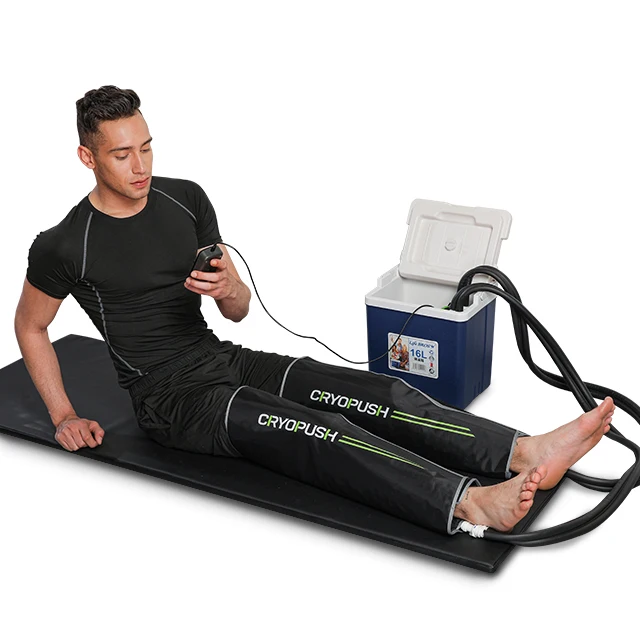 Professional athlete rehabilitation physiotherapy machine ice gel compression cold therapy for knee joint recovery