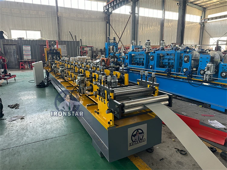 Cheaper Automatic U purlin machine U  Shape Purlin Profile Channel Making Roll Forming Machine automatic size changeable
