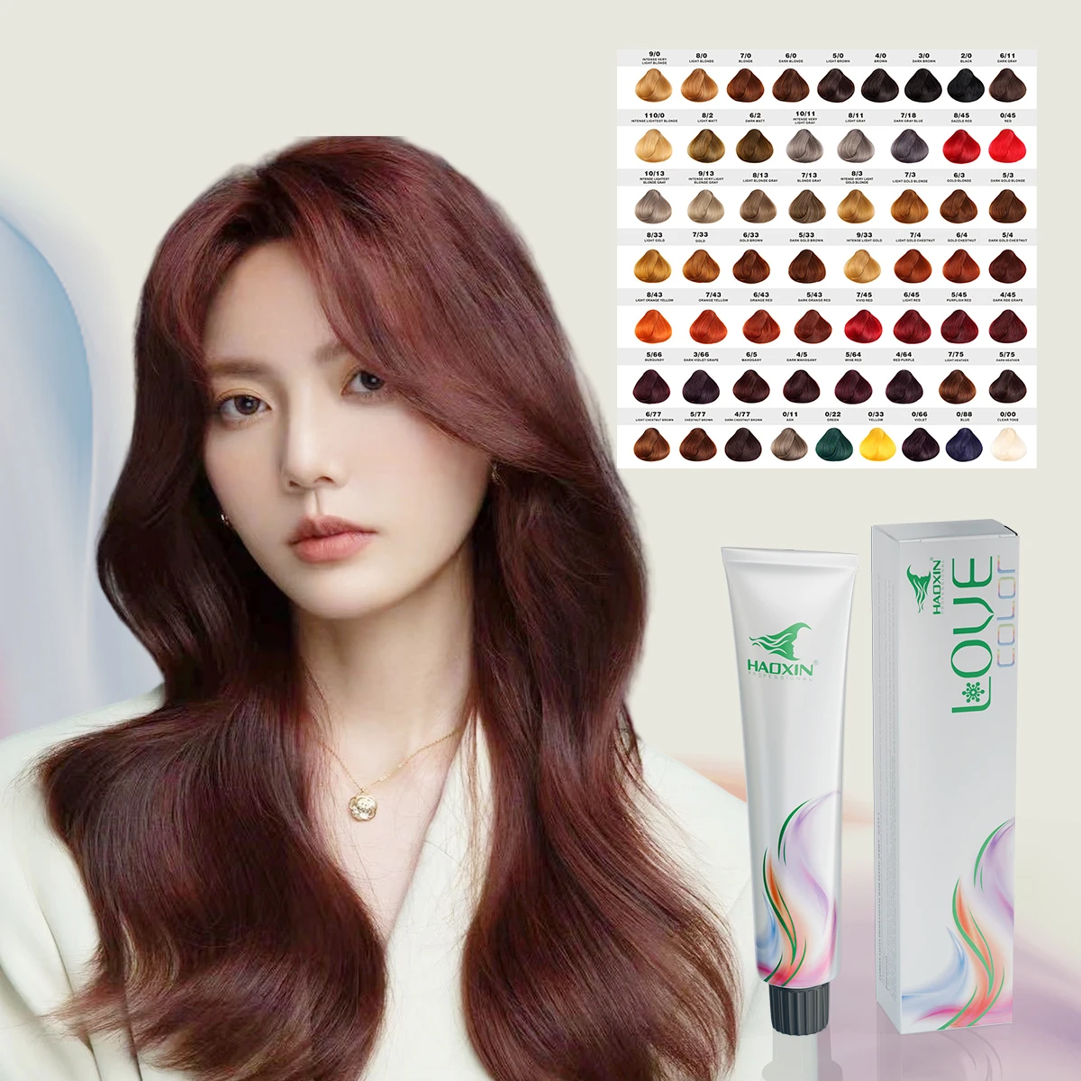 HAOXIN Oem factory Color Hair Dye Ammonia Free Natural Herbal Chinese Hair Dye Gray Hair Tint Color