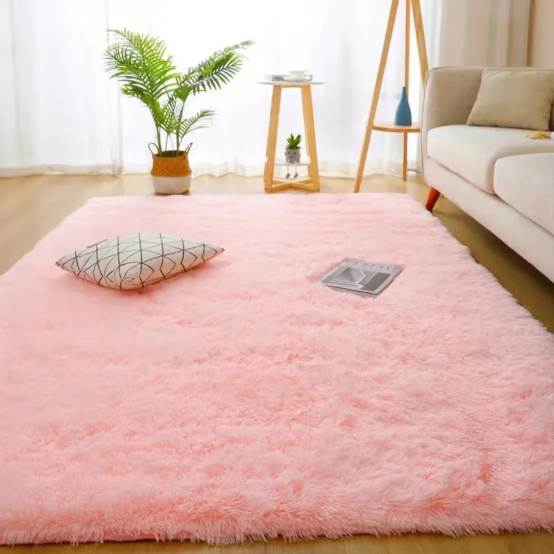 Imitation cashmere Tie Dye Carpet Wholesale Plush Living Room Bedroom Internet Celebratory Bedside rug  Mat Home