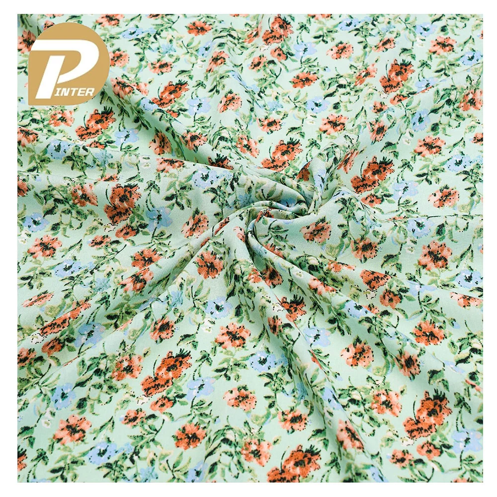 Shaoxing Keqiao Supplier Wholesale 100%Rayon Viscose Poplin Material Printed Fabrics
