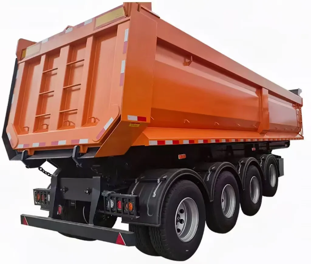 Hydraulic cylinder 4 axles 50tons  Grain Stone Sand Semi trailer  U type Dump Trailers Tipper truck Trailer