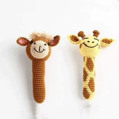 Лидер продаж, ручная вязаная плюшевая игрушка-погремушка