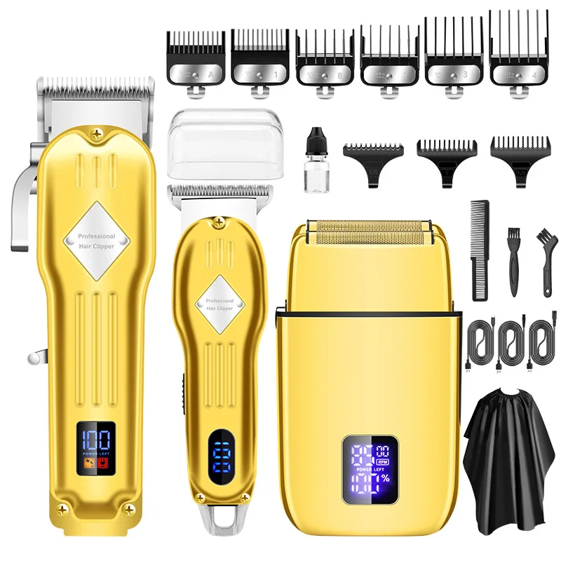 3 In 1 Multifunction Professional Hair Grooming Set Hair Cutting Shaver Salon Cordless Hair Trimmer & Clippers
