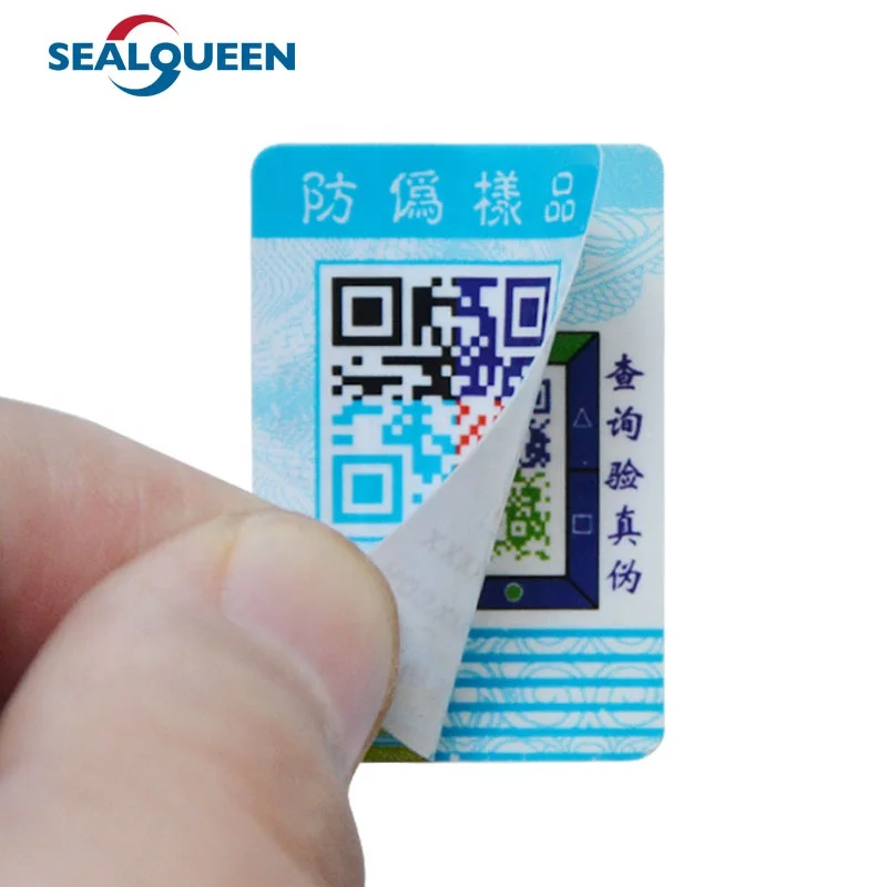 High Quality Scratch-off QR code Label Anti-fake Security Seal Label Sticker Custom