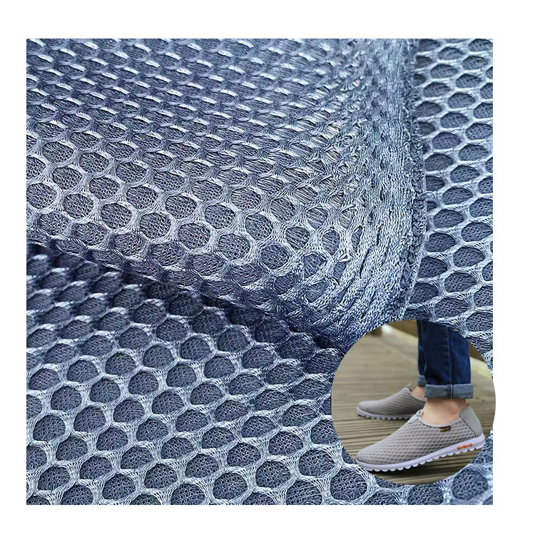 Recycled Free Sample Honeycomb 3D Air Spacer Sandwich Mesh Fabrics For Sports Shoes